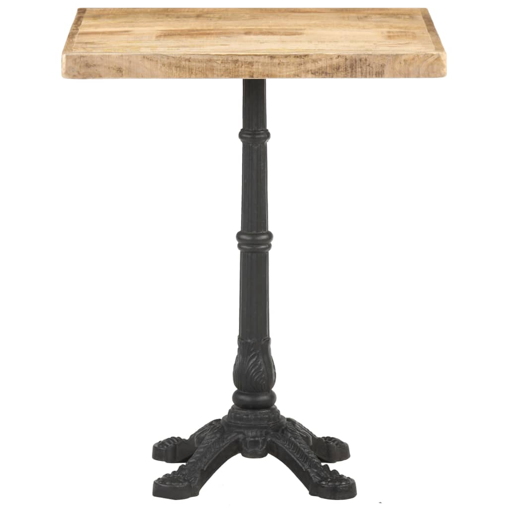 Bistro Table 60x60x77 cm Rough Mango Wood