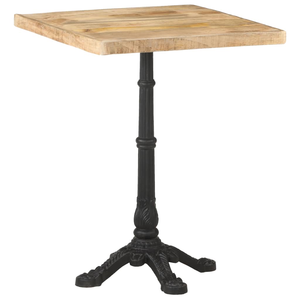 Bistro Table 60x60x77 cm Rough Mango Wood