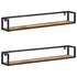 Wall Shelves 2 pcs 120 cm Rough Mango Wood