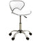 Salon Spa Stool White Faux Leather