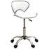 Salon Spa Stool White Faux Leather