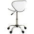 Salon Spa Stool White Faux Leather