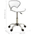 Salon Spa Stool White Faux Leather