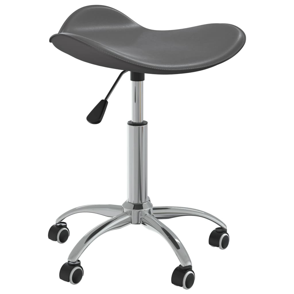 Salon Spa Stool Grey Faux Leather