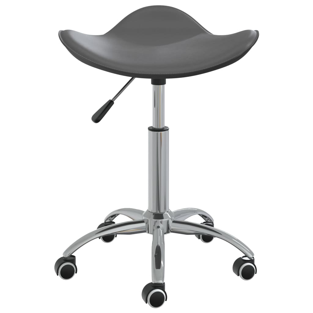 Salon Spa Stool Grey Faux Leather