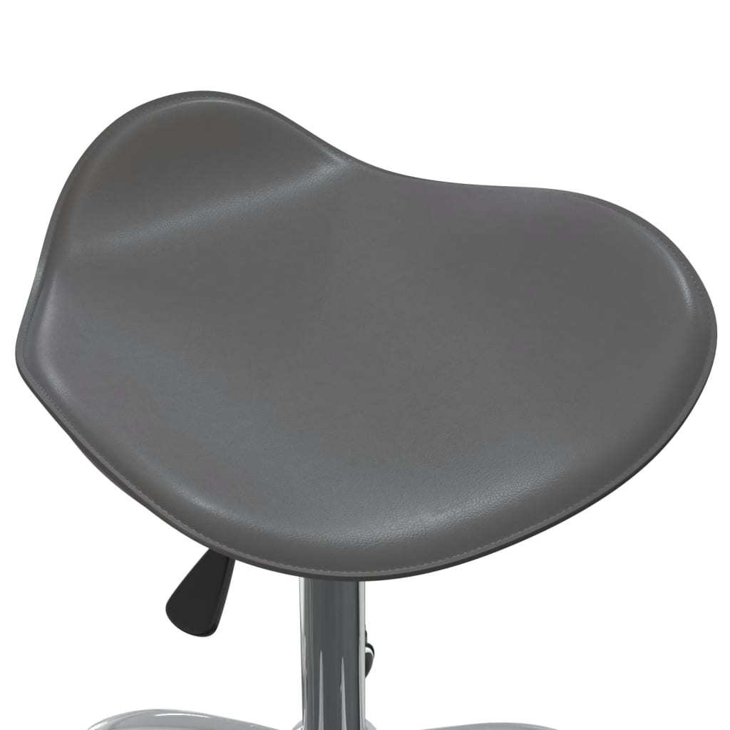 Salon Spa Stool Grey Faux Leather