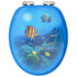 WC Toilet Seats with Soft Close Lid 2 pcs MDF Deep Sea Design