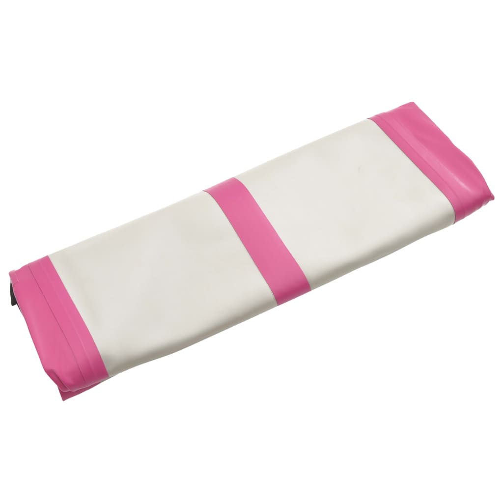 Inflatable Gymnastics Mat with Pump 400x100x15 cm PVC Pink