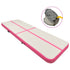 Inflatable Gymnastics Mat with Pump 400x100x20 cm PVC Pink