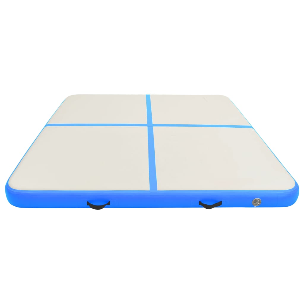 Inflatable Gymnastics Mat with Pump 200x200x10 cm PVC Blue