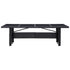 Garden Table Black 240x90x74 cm Poly Rattan and Glass