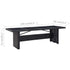 Garden Table Black 240x90x74 cm Poly Rattan and Glass