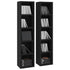 CD Cabinets 2 pcs Black 21x16x93.5 cm Engineered Wood