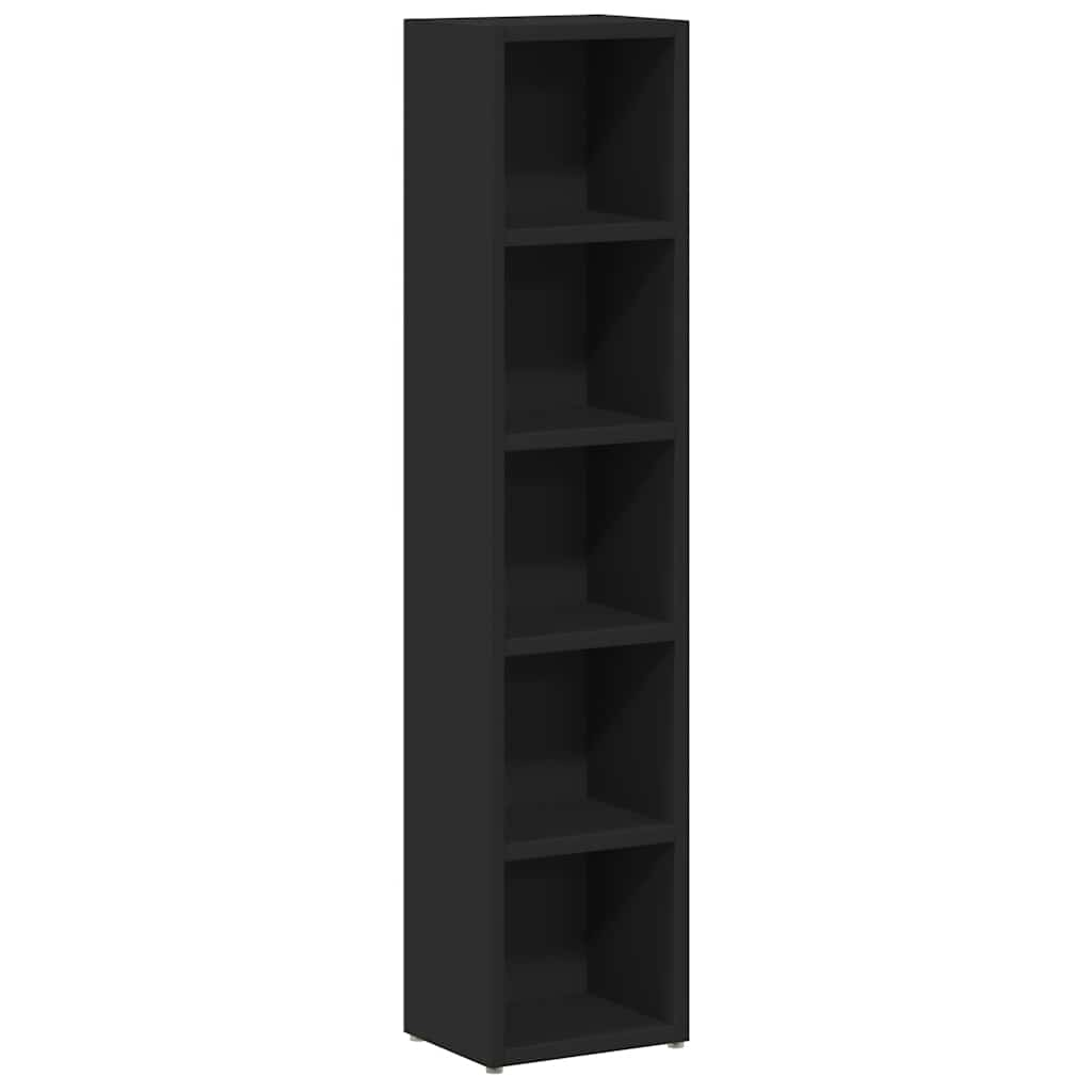 CD Cabinets 2 pcs Black 21x16x93.5 cm Engineered Wood