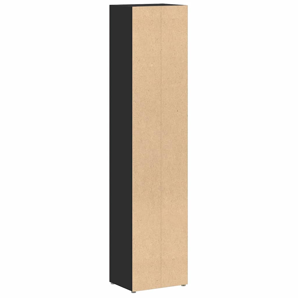 CD Cabinets 2 pcs Black 21x16x93.5 cm Engineered Wood