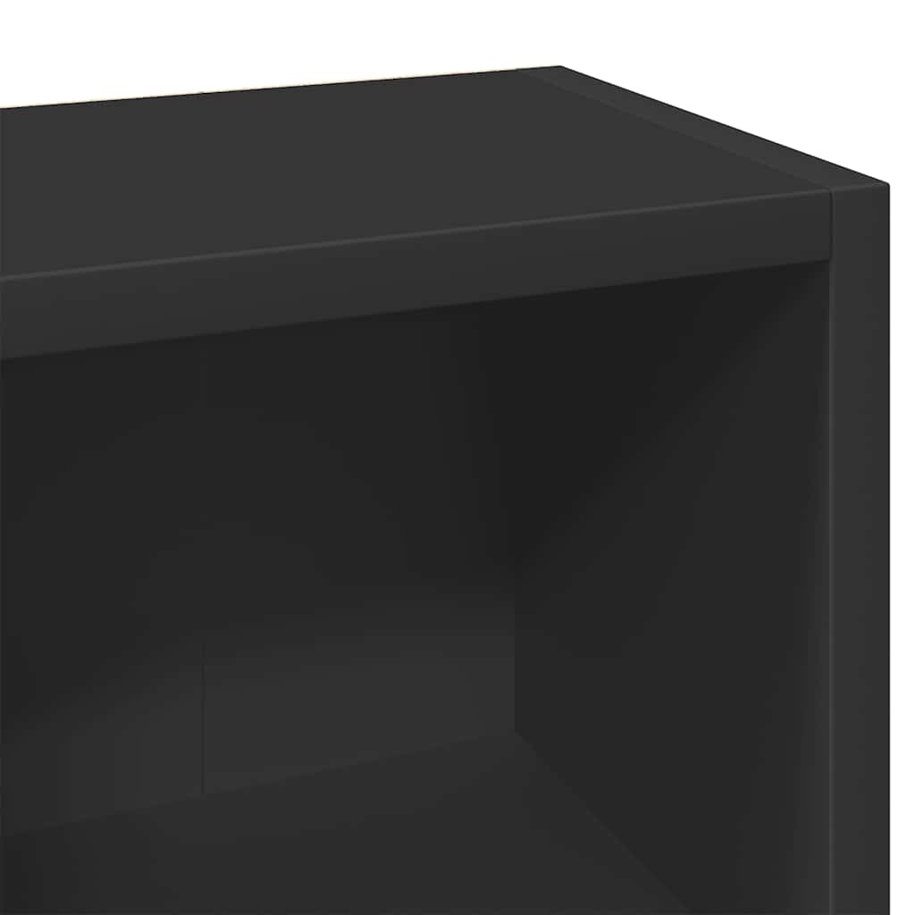 CD Cabinets 2 pcs Black 21x16x93.5 cm Engineered Wood