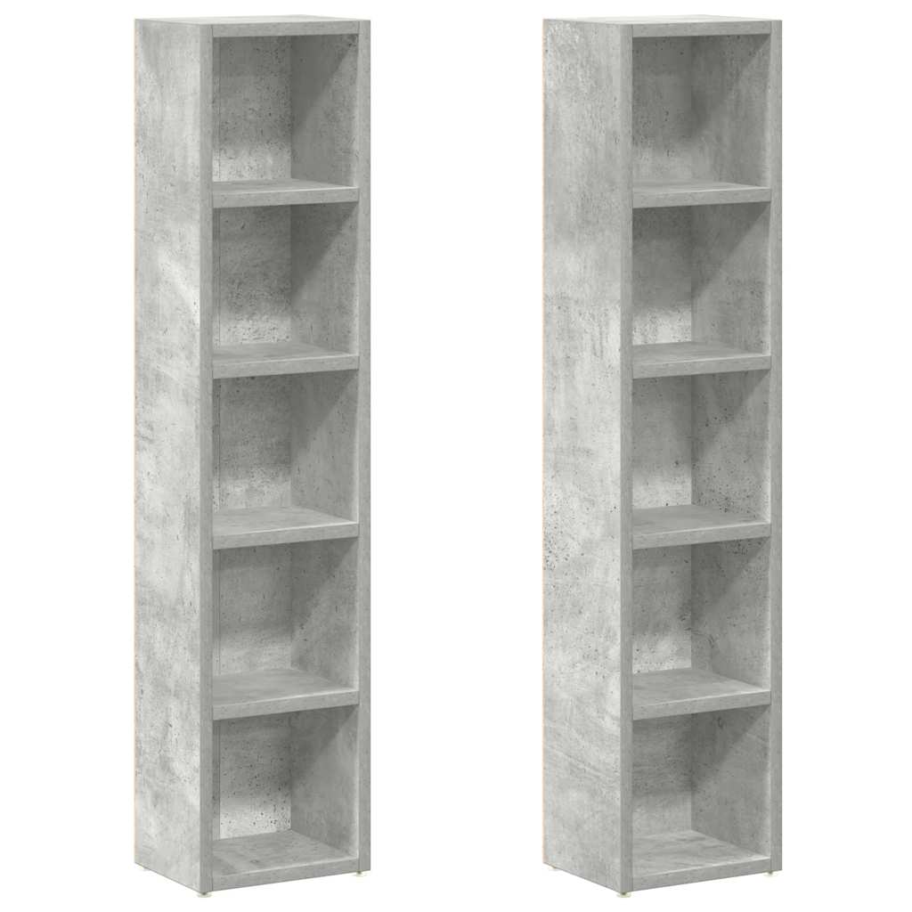 CD Cabinets 2 pcs Concrete Grey 21x16x93.5 cm Engineered Wood