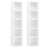 CD Cabinets 2 pcs High Gloss White 21x16x93.5 cm Engineered Wood