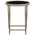 Tea Table Beige 60 cm Poly Rattan and Tempered Glass