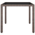 Garden Table Brown 90x90x75 cm Poly Rattan