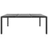 Garden Table 200x150x75 cm Tempered Glass and Poly Rattan Black