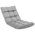 Folding Floor Chair Light Grey Microfibre