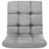 Folding Floor Chair Light Grey Microfibre