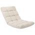 Folding Floor Chair Cream Microfibre