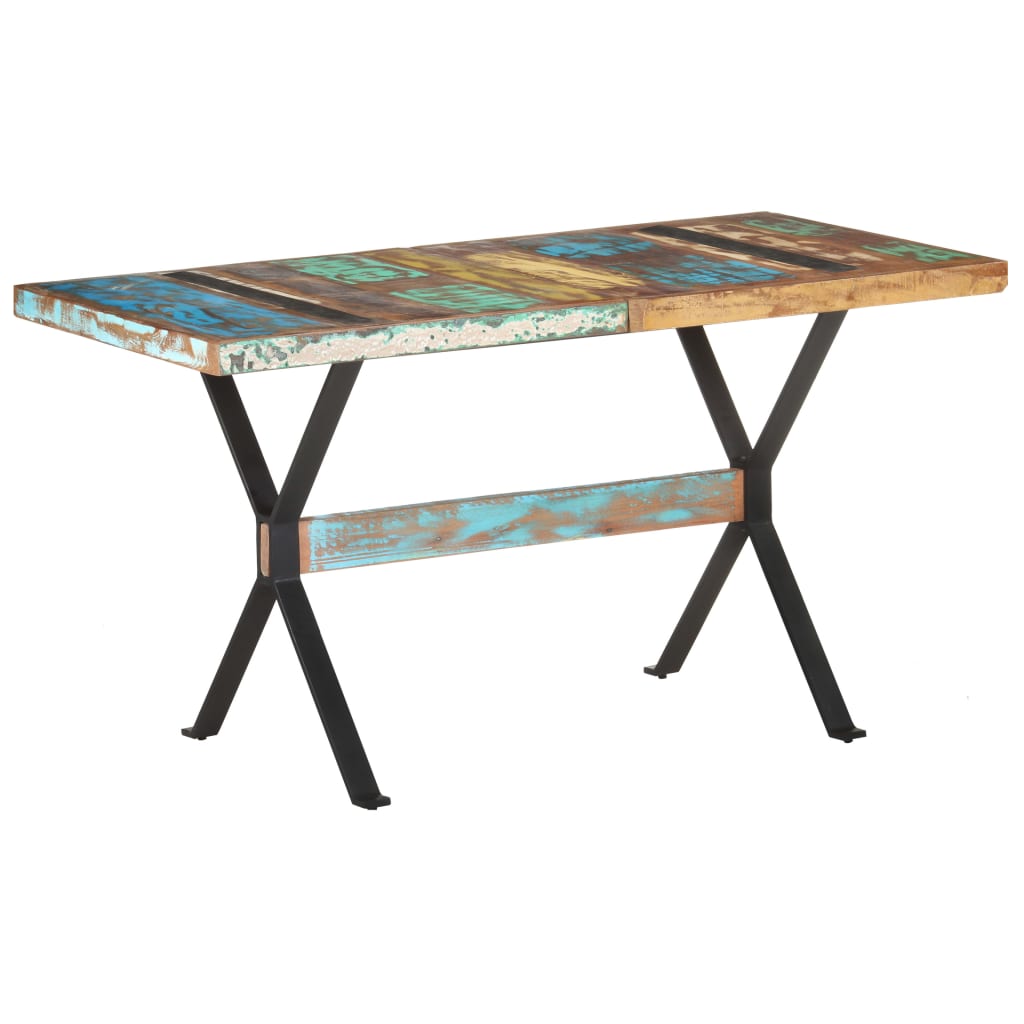 Dining Table 140x70x76 cm Solid Reclaimed Wood