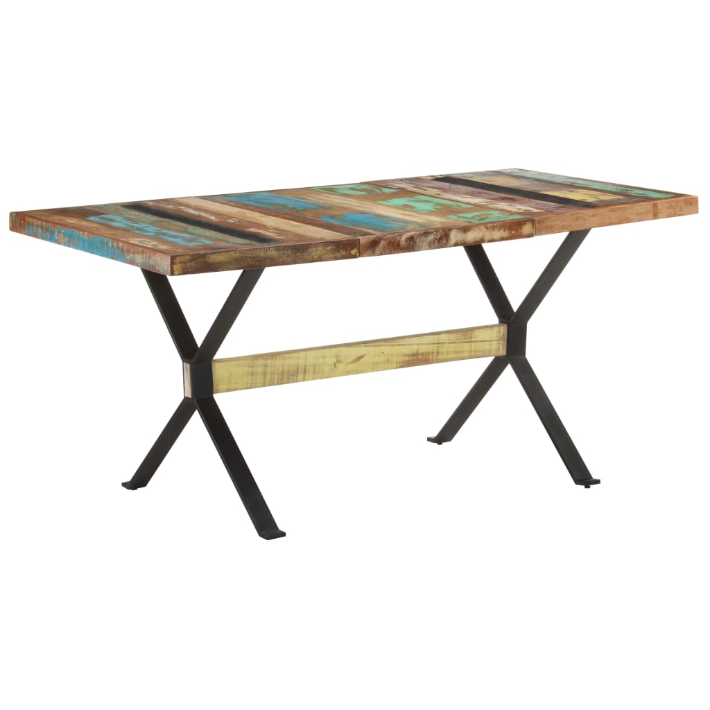 Dining Table 160x80x76 cm Solid Reclaimed Wood