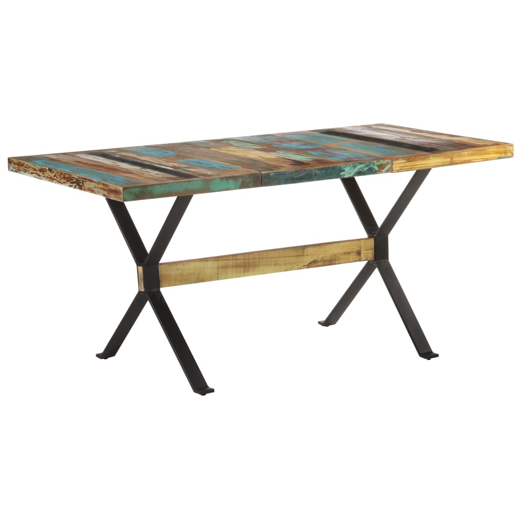 Dining Table 160x80x76 cm Solid Reclaimed Wood