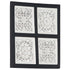 Hand-Carved Wall Panel MDF 40x40x1.5 cm Black and White