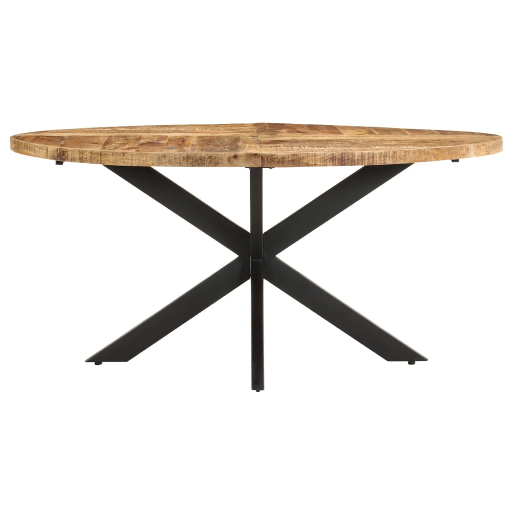 Dining Table 160x90x75 cm Rough Mango Wood