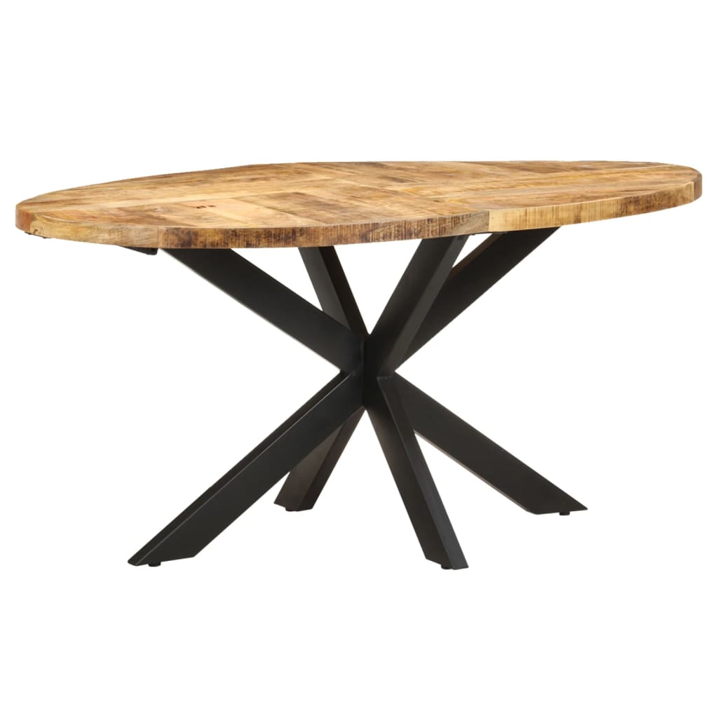 Dining Table 160x90x75 cm Rough Mango Wood