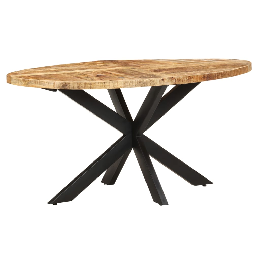 Dining Table 160x90x75 cm Rough Mango Wood