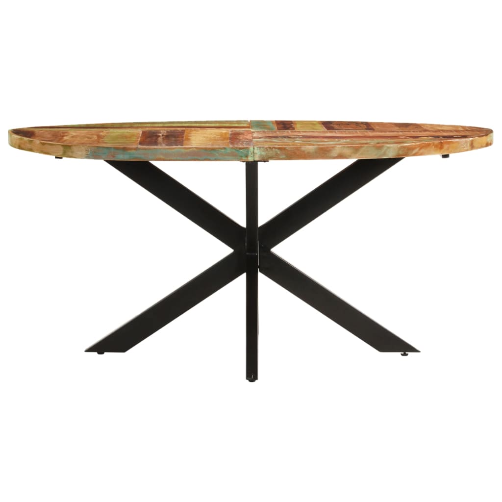 Dining Table 160x90x75 cm Solid Reclaimed Wood