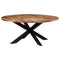 Dining Table Round 175x75 cm Acacia Wood with Honey Finish