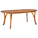 Garden Table 201x100x75 cm Solid Acacia Wood