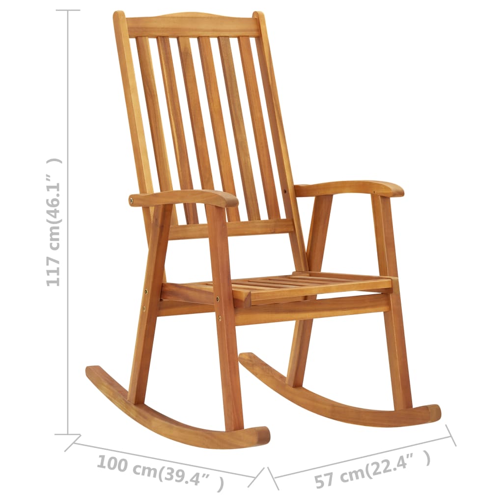 Rocking Chair Solid Acacia Wood