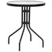 Garden Table Black Ø60x70 cm Steel