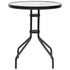 Garden Table Black Ø60x70 cm Steel