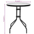 Garden Table Black Ø60x70 cm Steel