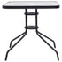 Garden Table Black 70x70x70 cm Steel