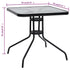 Garden Table Black 70x70x70 cm Steel