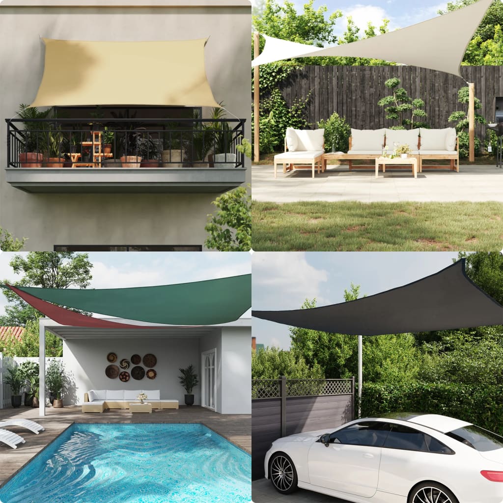 Sunshade Sail Oxford Fabric Rectangular 3x5 m Anthracite