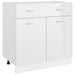 Drawer Bottom Cabinet High Gloss White 80x46x81.5 cm Engineered Wood