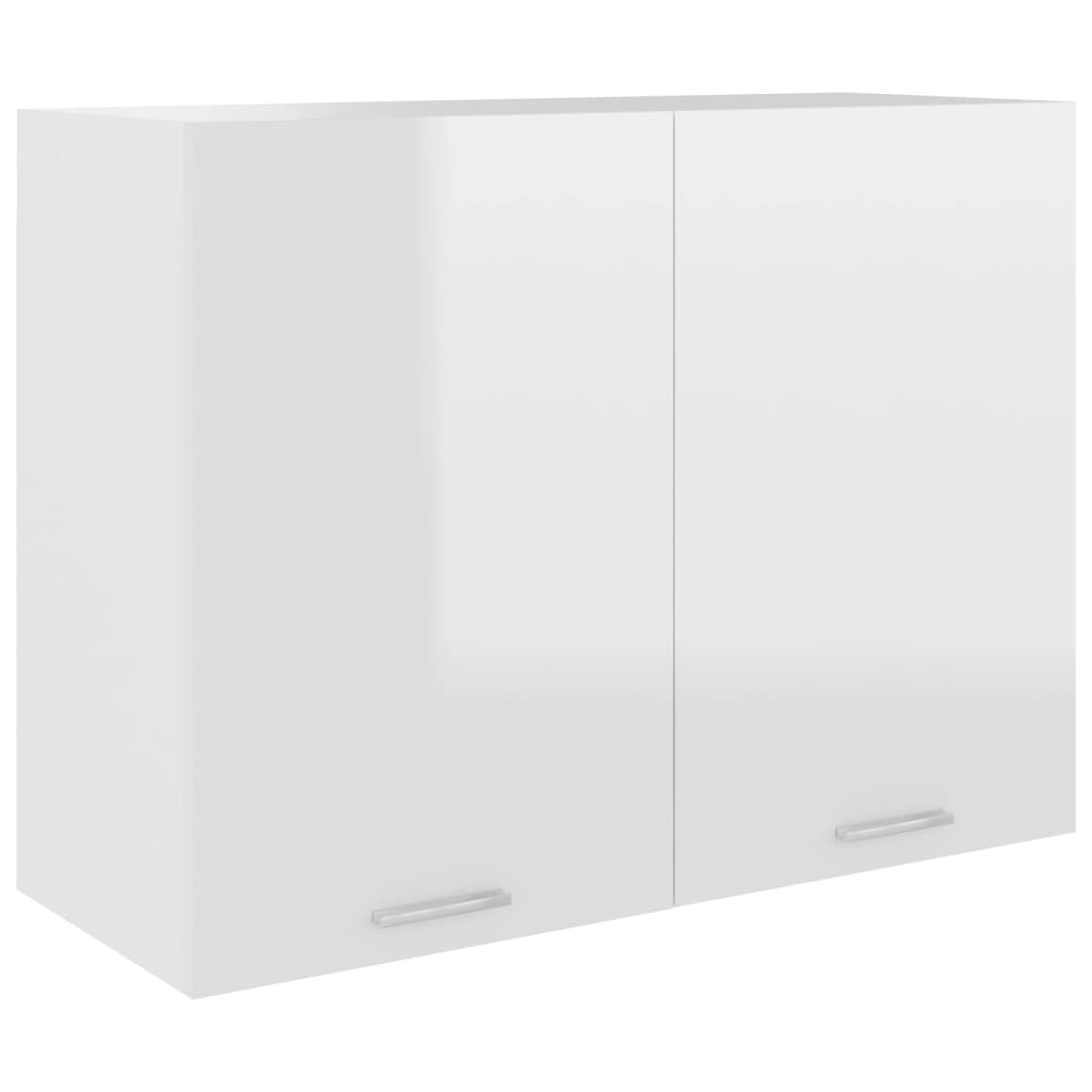 Hanging Cabinet High Gloss White 80x31x60 cm Engineered Wood