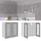 Hanging Glass Cabinet Lyon Concrete Grey  60x31x60 cm Engineered Wood