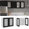 Hanging Glass Cabinet Black 80x31x60 cm Engineered Wood