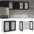 Hanging Glass Cabinet Black 80x31x60 cm Engineered Wood